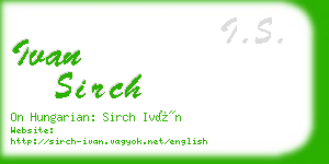 ivan sirch business card